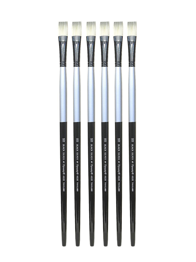 Dynasty Black Silver Bright Long Handle 16, Pack of 6 (PK6-32846)