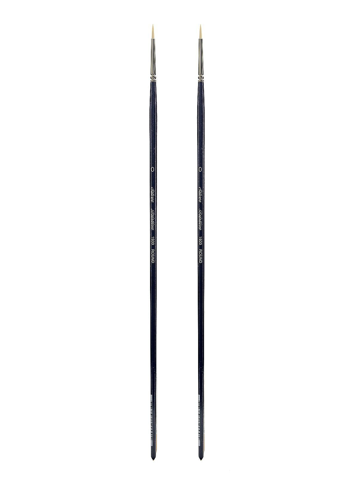 Silver Brush Bristlon Series Brushes 0 round [Pack of 2] (PK2-1900-0)