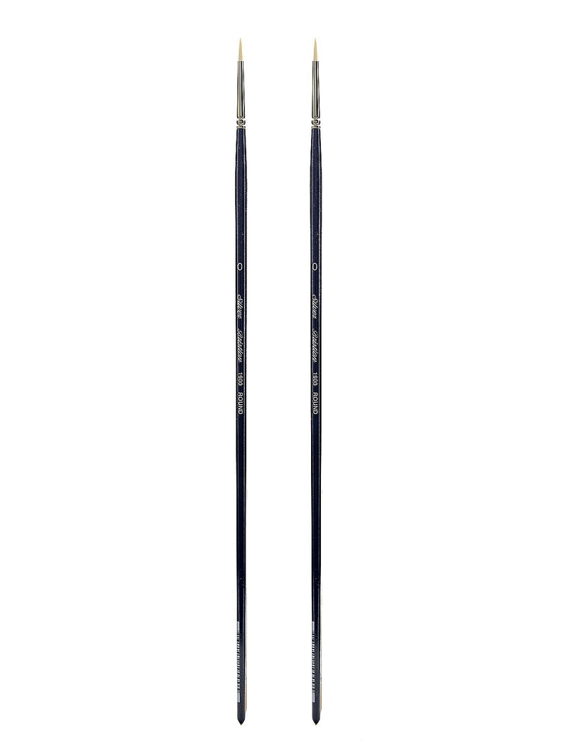 Silver Brush Bristlon Series Brushes 0 round [Pack of 2] (PK2-1900-0)