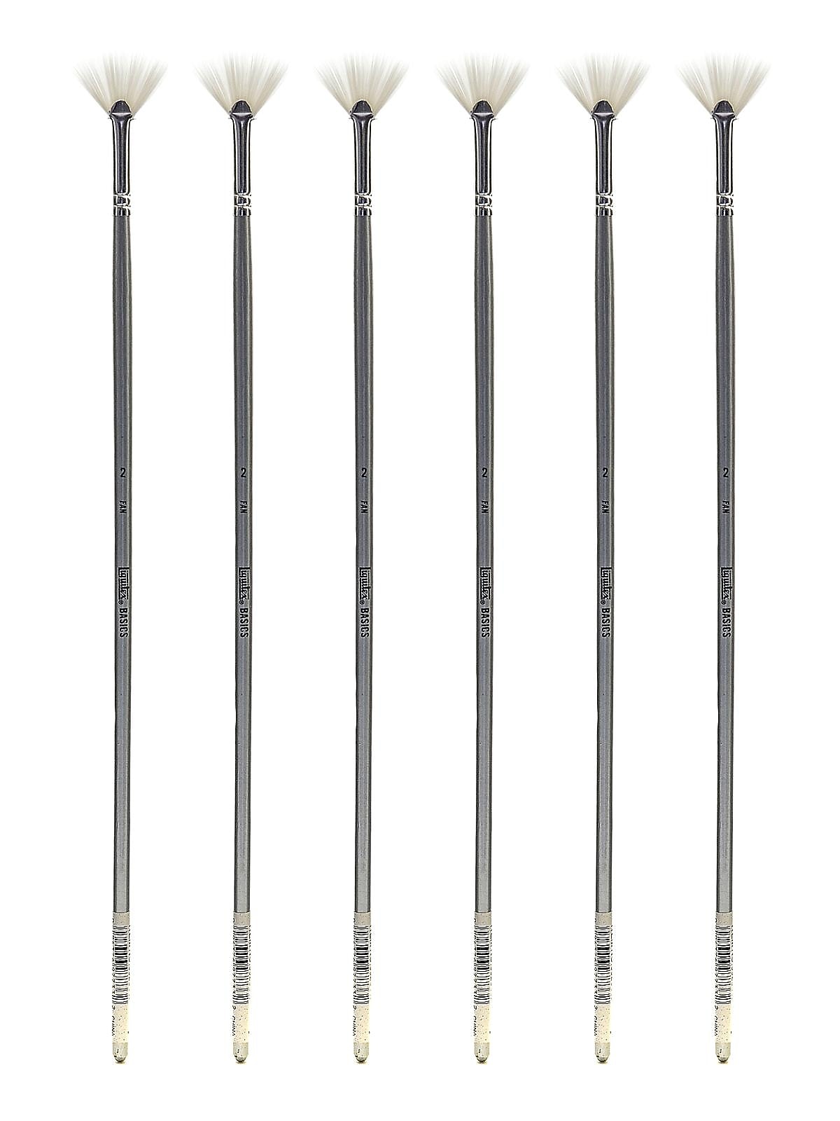 Liquitex Basics Brushes fan no. 2 [Pack of 6] (PK6-6925002)