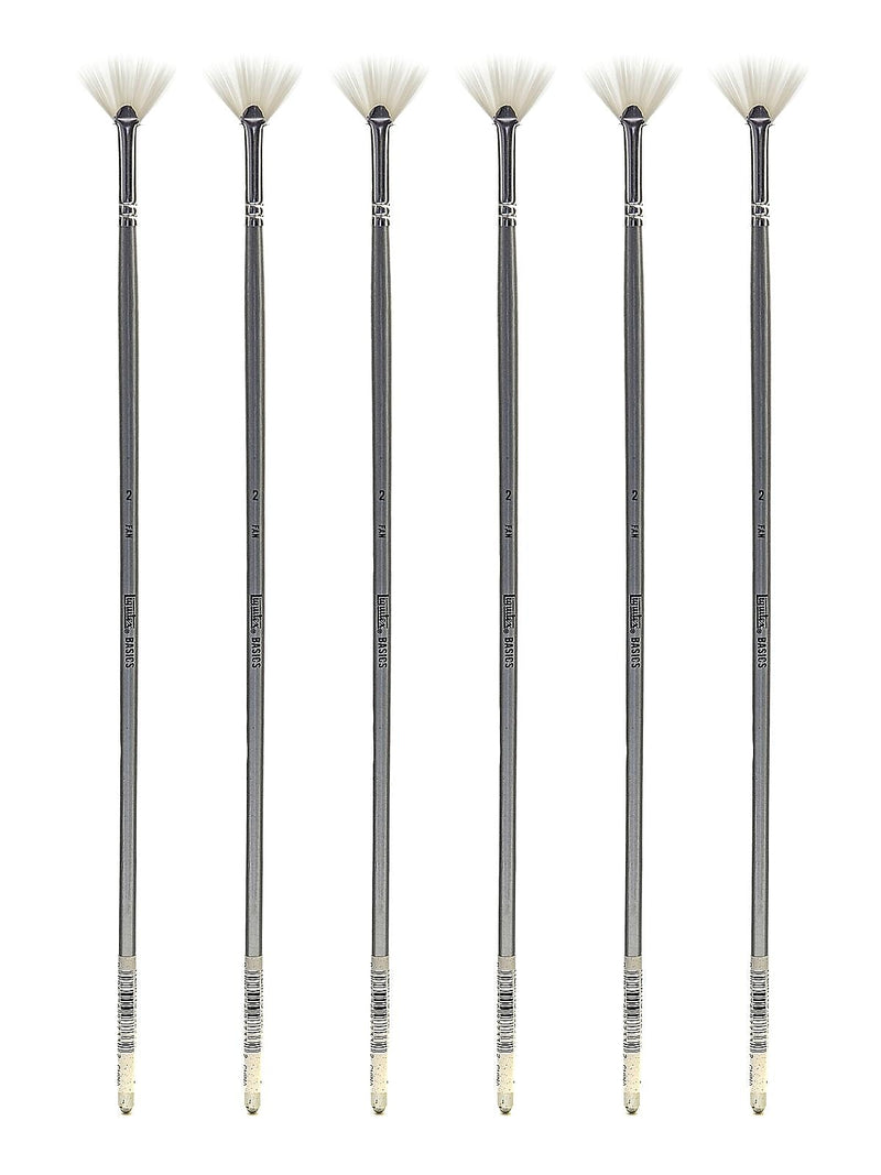 Liquitex Basics Brushes fan no. 2 [Pack of 6] (PK6-6925002)