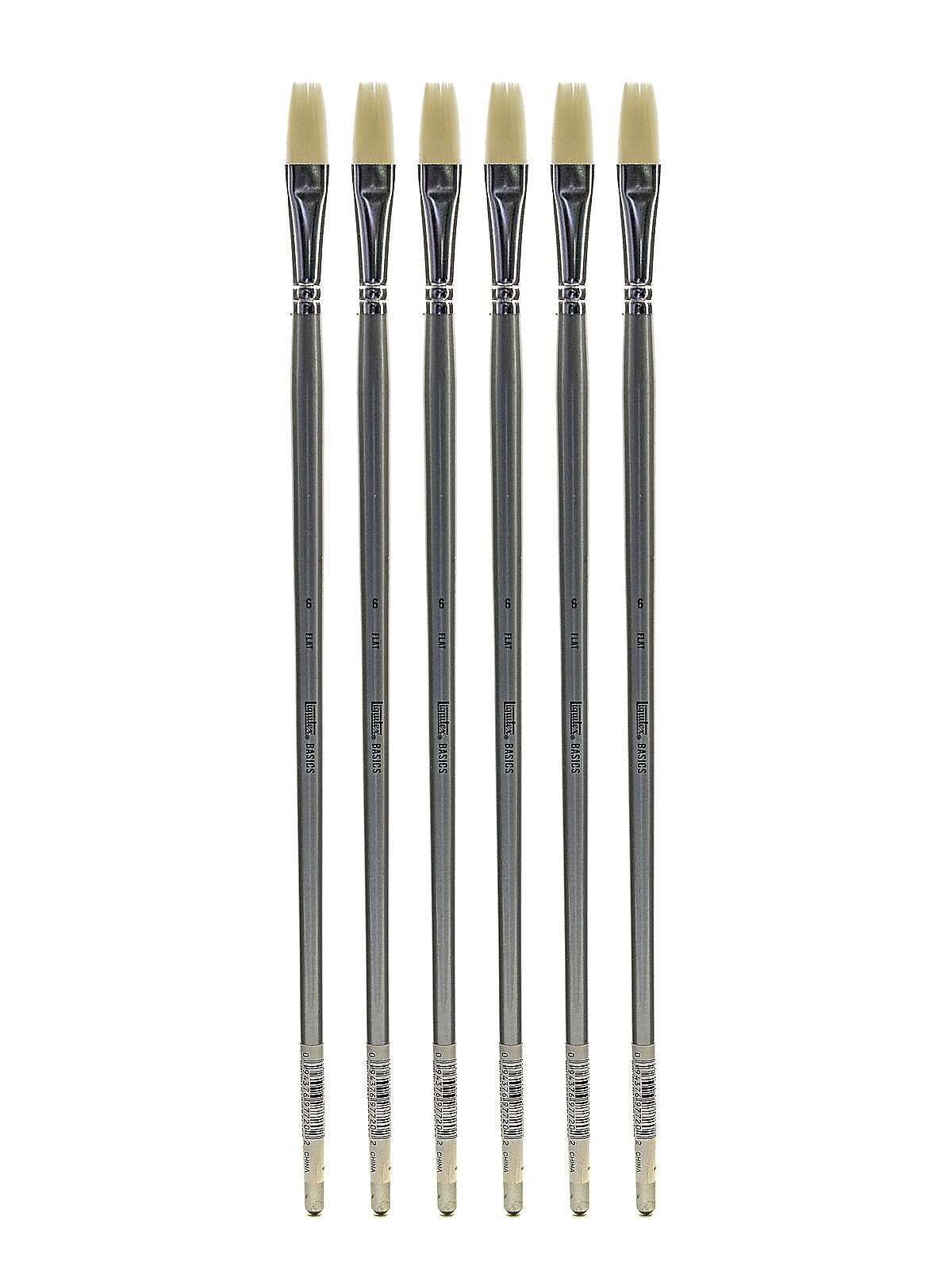 Liquitex Basics Brushes flat no. 6 [Pack of 6] (PK6-6923006)