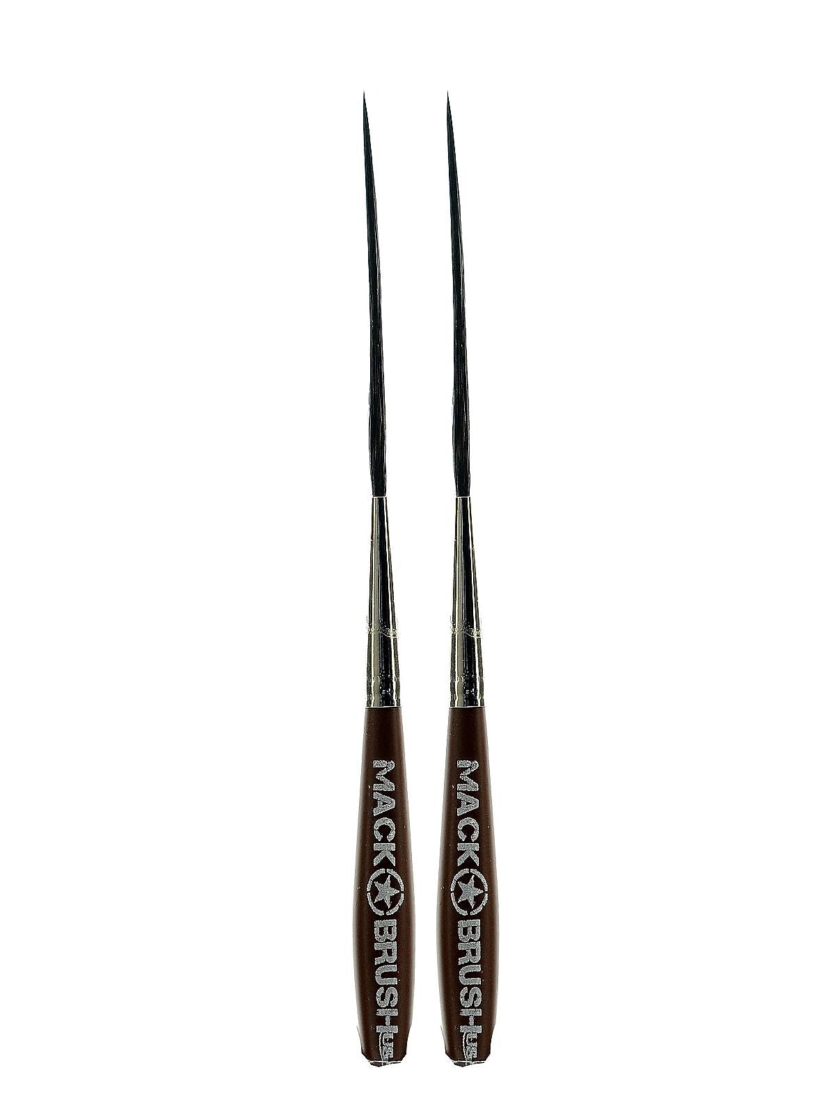 Andrew Mack Long Bob Pinstriper and Scroller Brush LB 2/0, Pack of 2 (PK2-LB-00)
