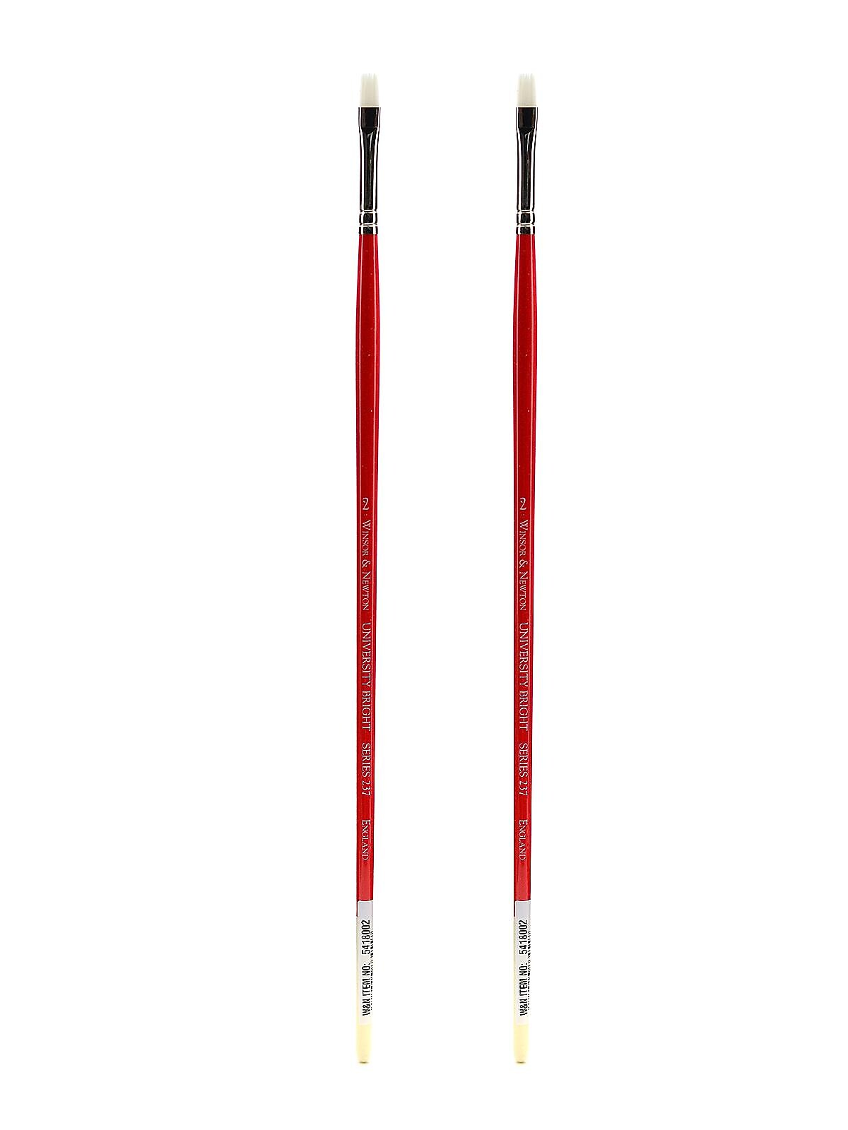 Winsor and Newton University Series Long Handled Brushes 2 bright 237 [Pack of 2] (PK2-5418002)