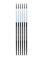 Dynasty Black Silver Round Long Handle 2, Pack of 6 (PK6-32854)