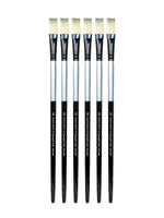 Dynasty Black Silver Flat Long Handle 18, Pack of 6 (PK6-32852)