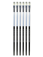 Dynasty Black Silver Filbert Long Handle 12, Pack of 6 (PK6-32863)