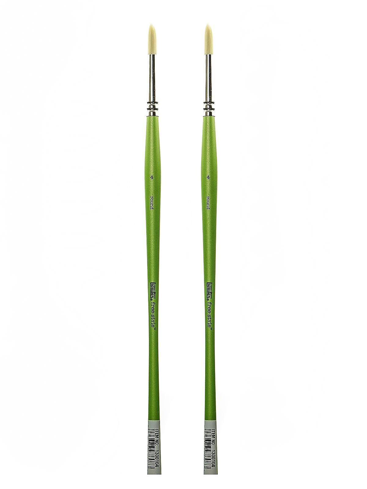 Liquitex Free-Style Detail Brushes, 4 Round, Pack of 2 (PK2-1300104)