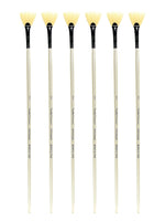 Robert Simmons Simply Simmons Long Handle Brushes, 2 Bristle Fan, Pack of 6 (PK6-255146002)