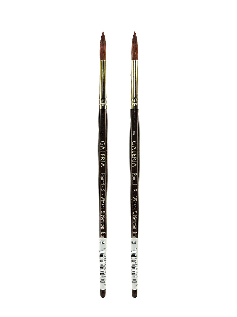 Winsor and Newton Galeria Short Handled Brushes round 8 [Pack of 2] (PK2-5734008)