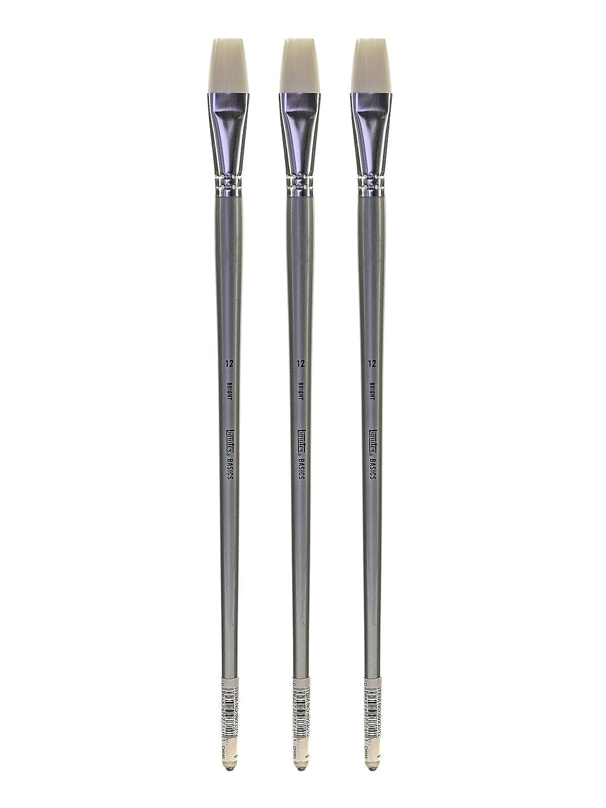 Liquitex Basics Brushes bright no. 12 [Pack of 3] (PK3-6922012)
