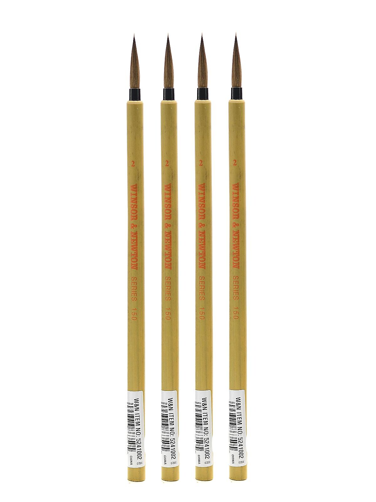 Winsor and Newton Series 150 Bamboo Brushes 2 [Pack of 4] (PK4-5241002)