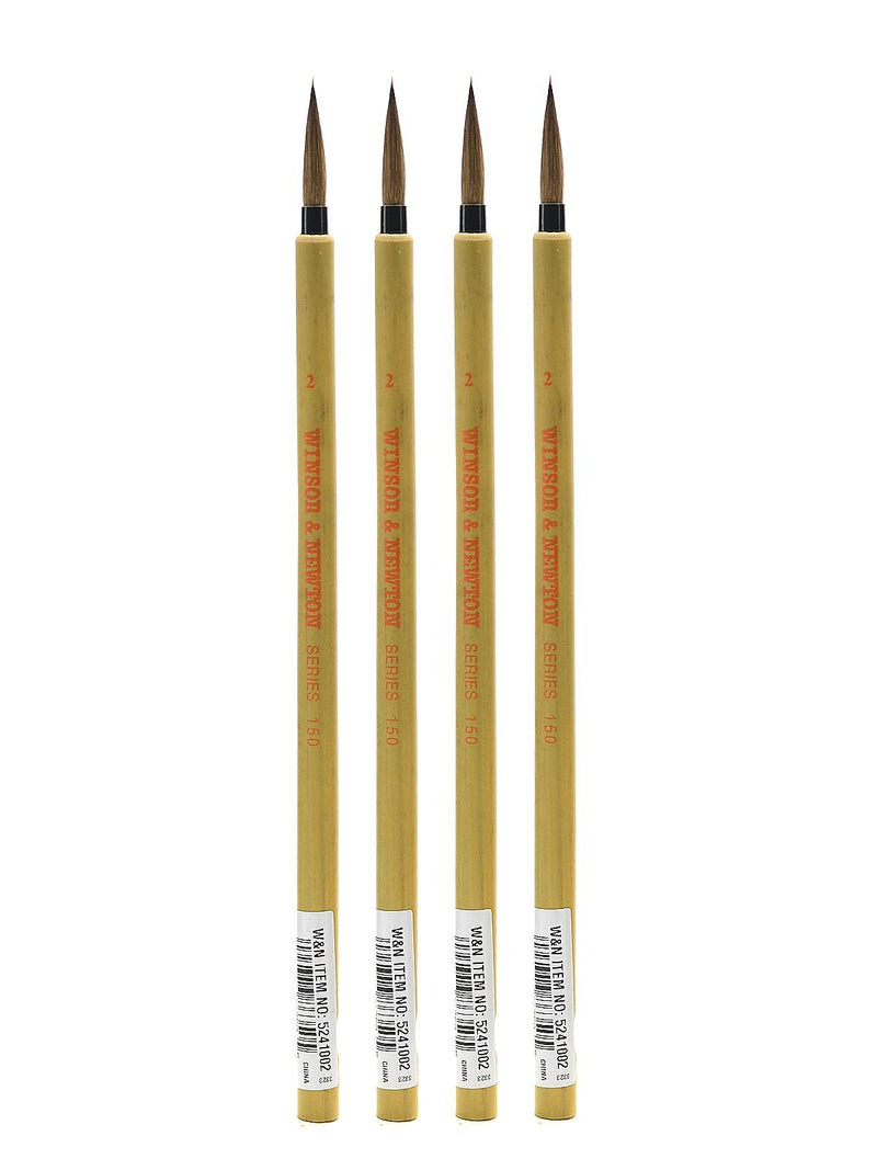 Winsor and Newton Series 150 Bamboo Brushes 2 [Pack of 4] (PK4-5241002)