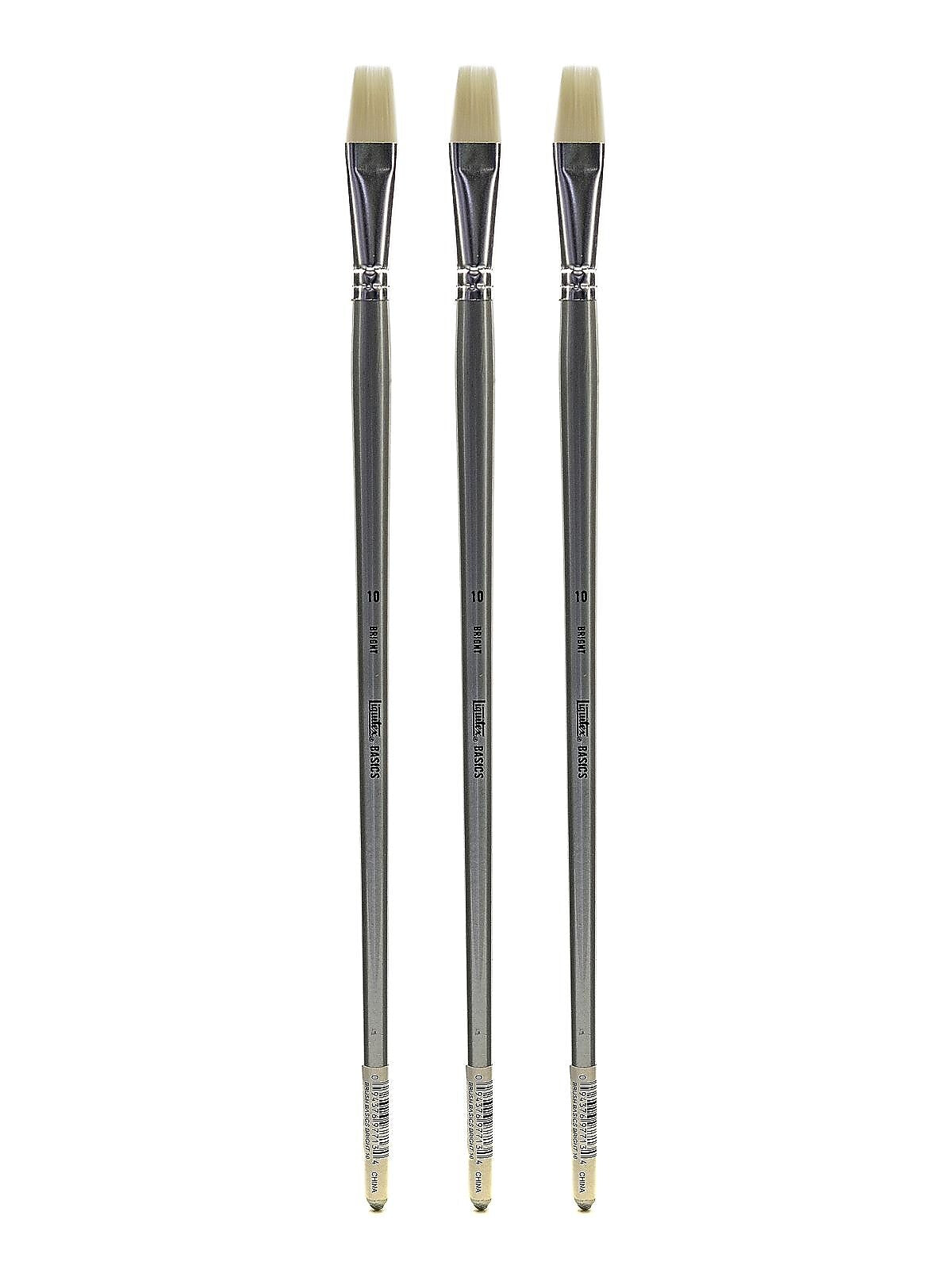 Liquitex Basics Brushes, Bright No. 10, Pack of 3 (PK3-6922010)