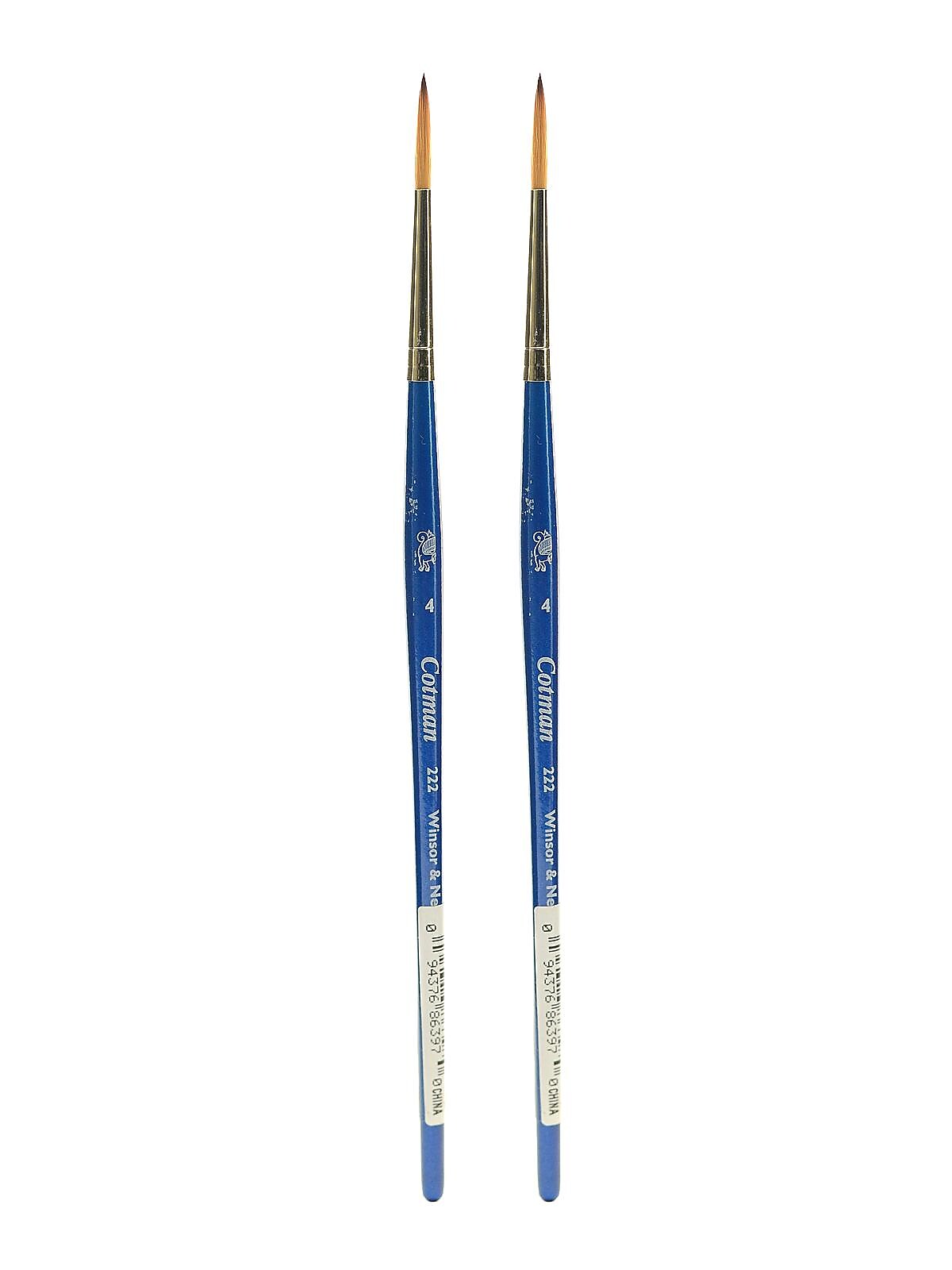 Winsor and Newton Cotman Water Colour Brushes 4 script 222 [Pack of 2] (PK2-5302004)