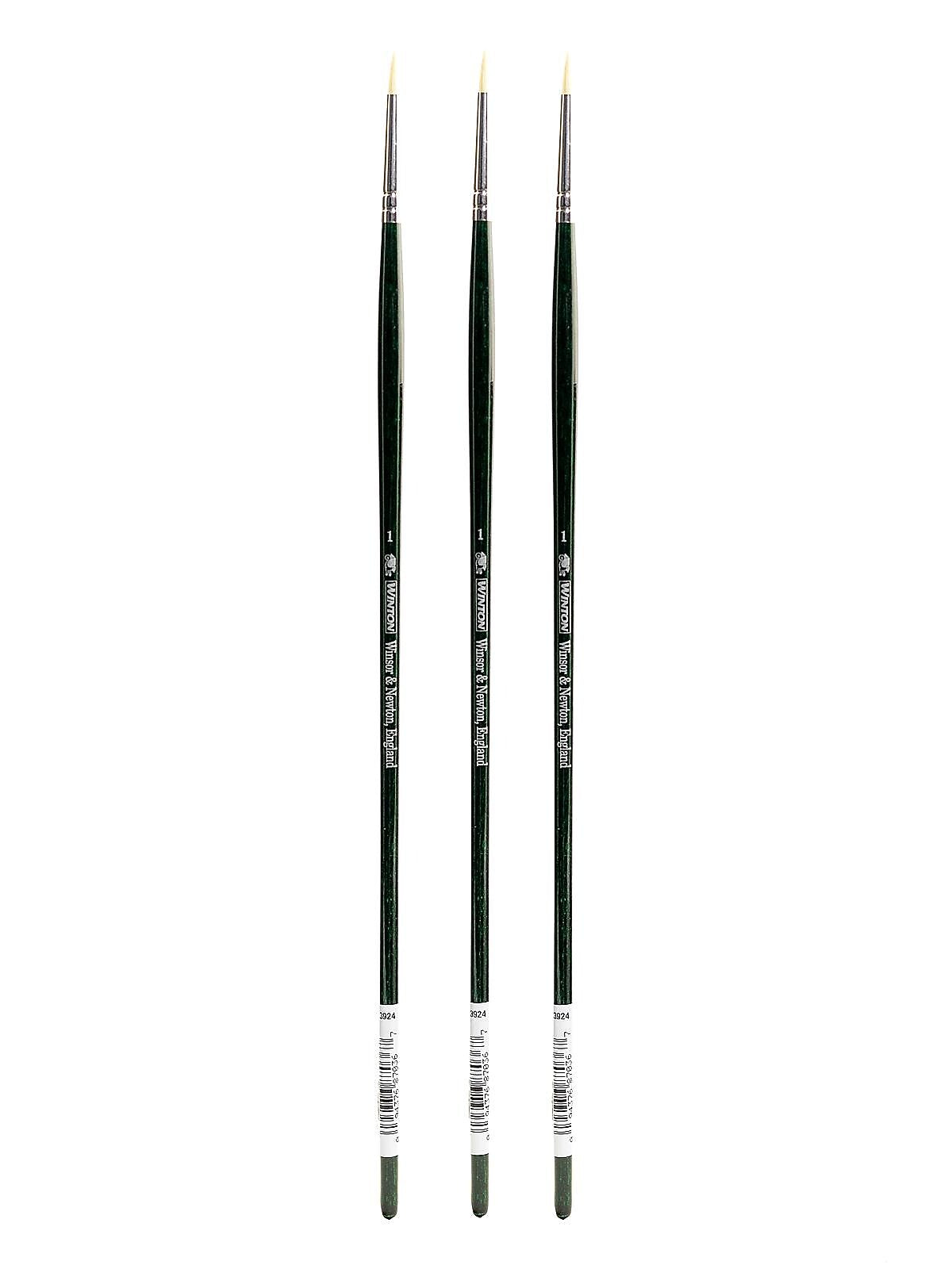 Winsor and Newton Winton Hog Brushes 1 round [Pack of 3] (PK3-5975701)