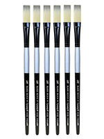 Dynasty Black Silver Stroke Short Handle 1/2, Pack of 6 (PK6-32800)