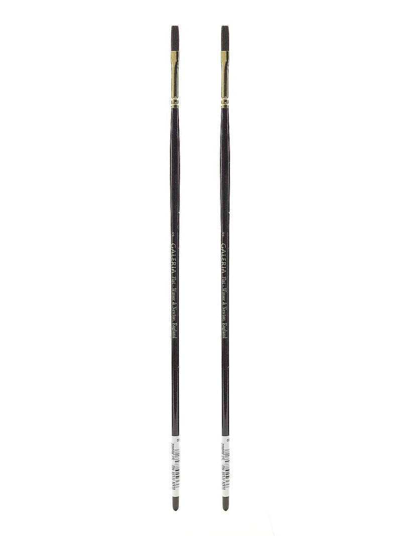 Winsor and Newton Galeria Long Handled Brushes 2 flat [Pack of 2] (PK2-5736002)