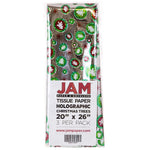 JAM Paper Christmas Wrapping Paper, Holographic Christmas Trees, 3 Sheets/Pack (11834080)