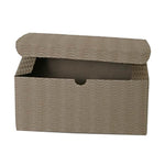 JAM Paper Gift Box with Corrugated Waves, 8" x 8" x 3.5", Black Kraft (8306321)