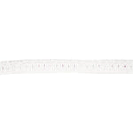 JAM Paper Nylon Knit Decorative Ribbon, White Metallic (E797301)