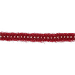 JAM Paper Nylon Knit Decorative Ribbon, Red Metallic (E797313)
