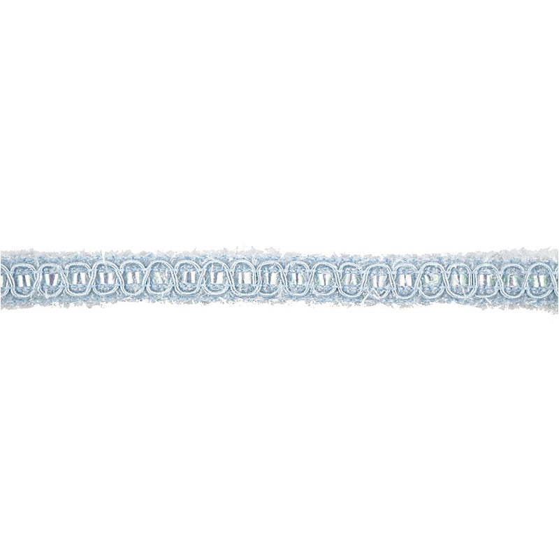 JAM Paper Nylon Knit Decorative Ribbon, Baby Blue Metallic (E797303)