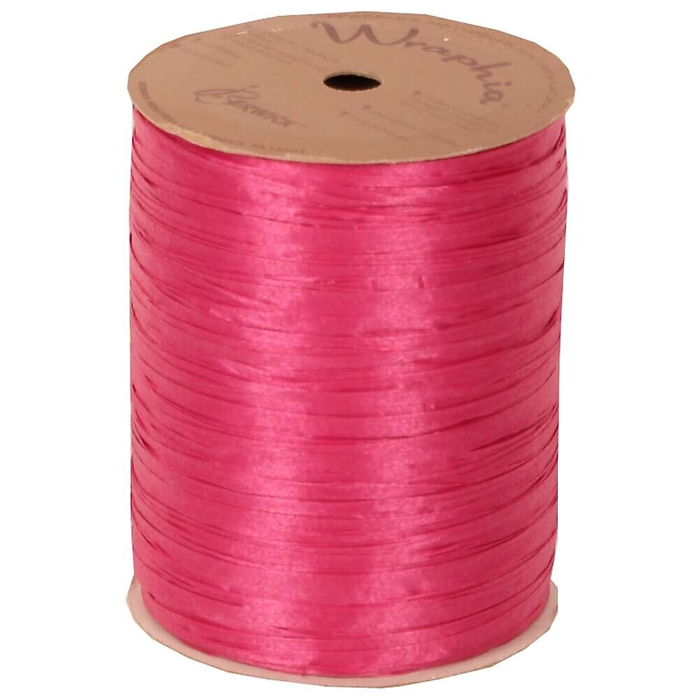 JAM Paper Raffia Ribbon, Fuchsia Pink (1082781)