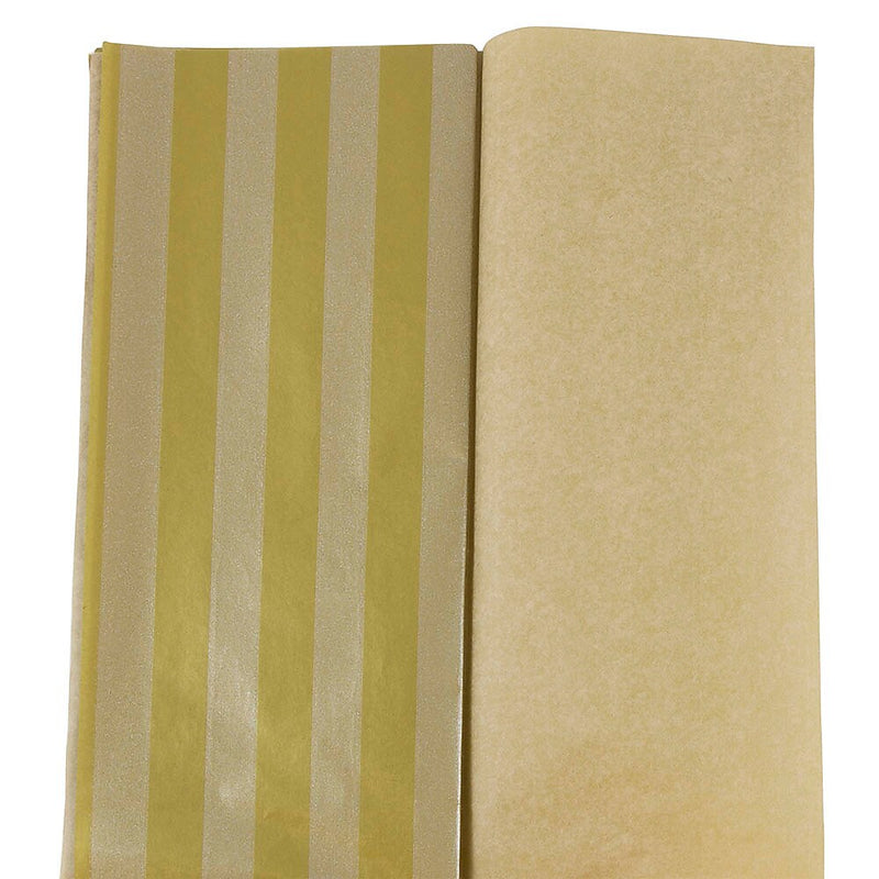 JAM Paper Tissue Paper, Gold & Silver Stripes, 3 Sheets/Pack (273316467)
