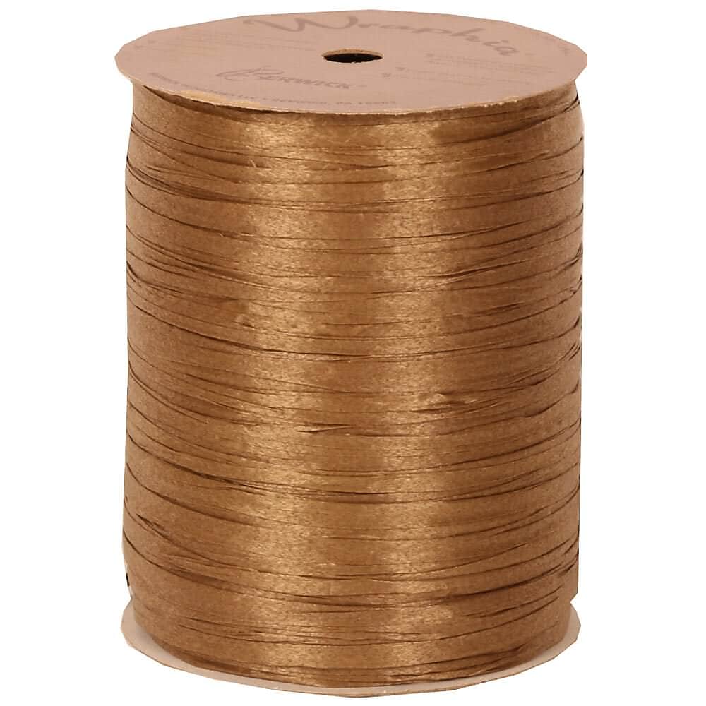 JAM Paper Raffia Ribbon, Brown Kraft (1082785)