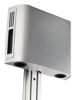 LifeFlo Ergonomics Enclosed CPU Holder, 12.13"H x 4 - 5.5"W x 15.74"D, Silver (LFO-ACTSCPU81)