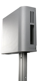 LifeFlo Ergonomics Enclosed CPU Holder, 12.13"H x 4 - 5.5"W x 15.74"D, Silver (LFO-ACTSCPU81)