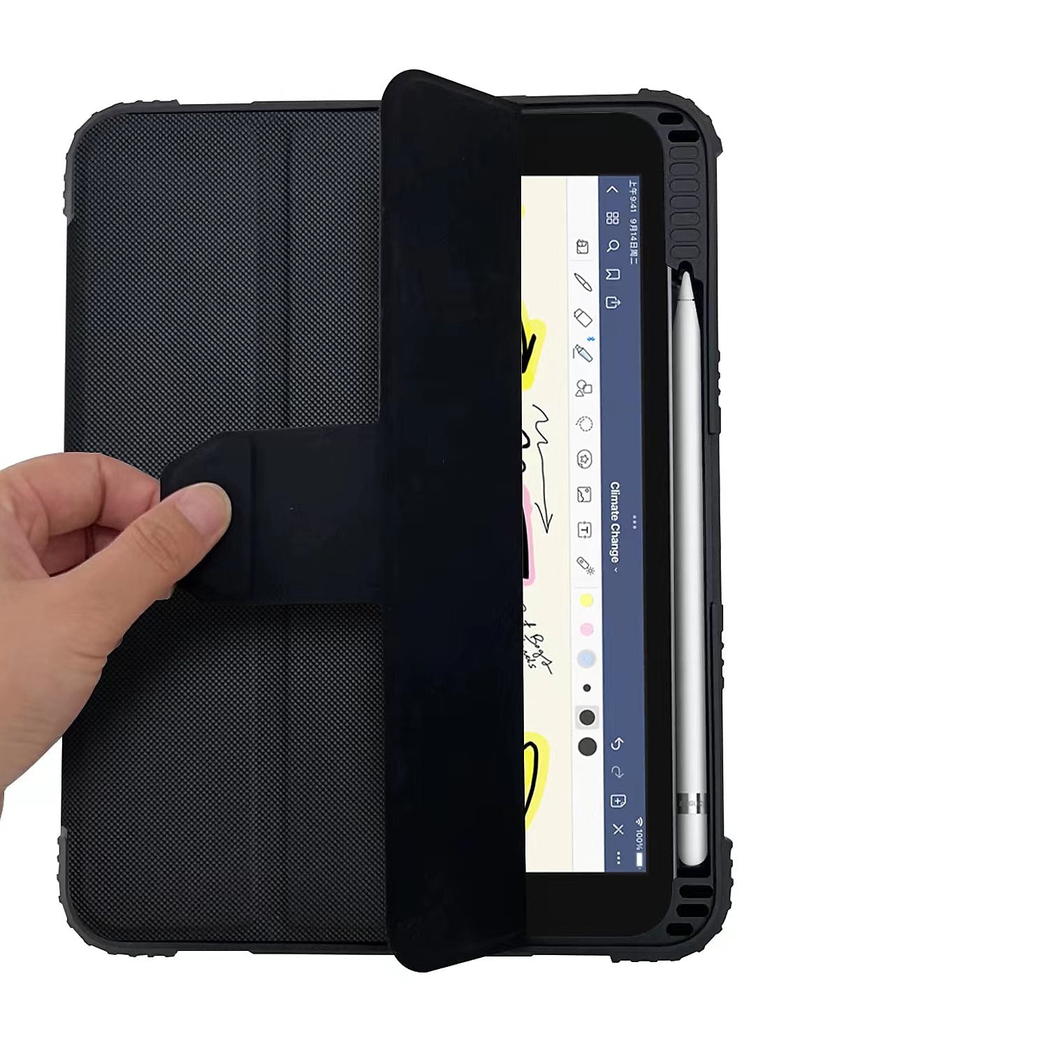 Techprotectus 10.9" Protective Case for 2022/2025 iPad 10th/11th Generation, Black (TP-BK-IP10.9E)