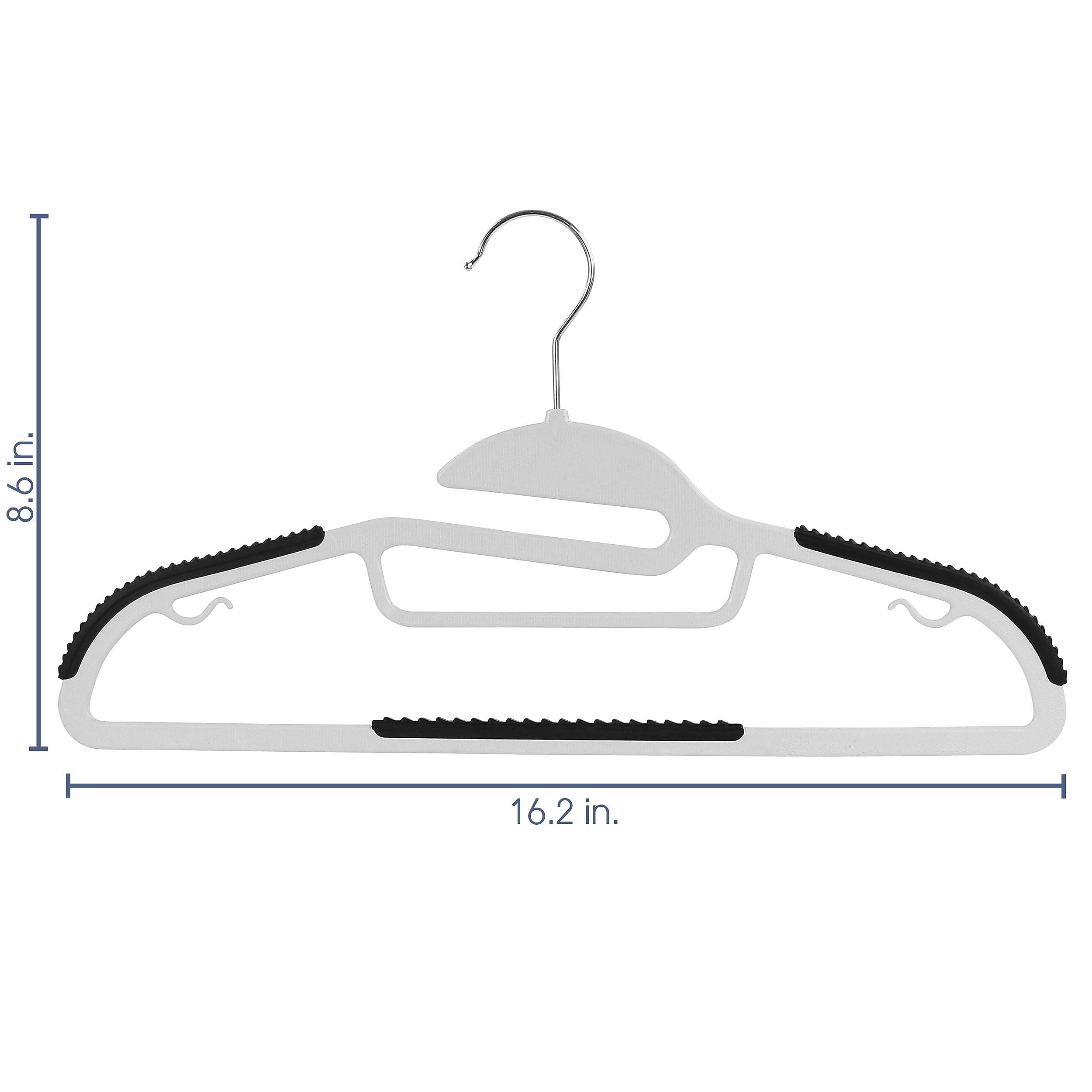 Elama Home Cloths Hanger, Slim Profile, 30 Piece Set (30PCHANGERBLACK)