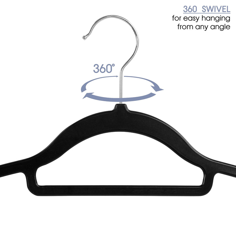 Elama Home Cloths Hanger, Non-Slip, 50 Piece Set (ELH-006-BKGR)
