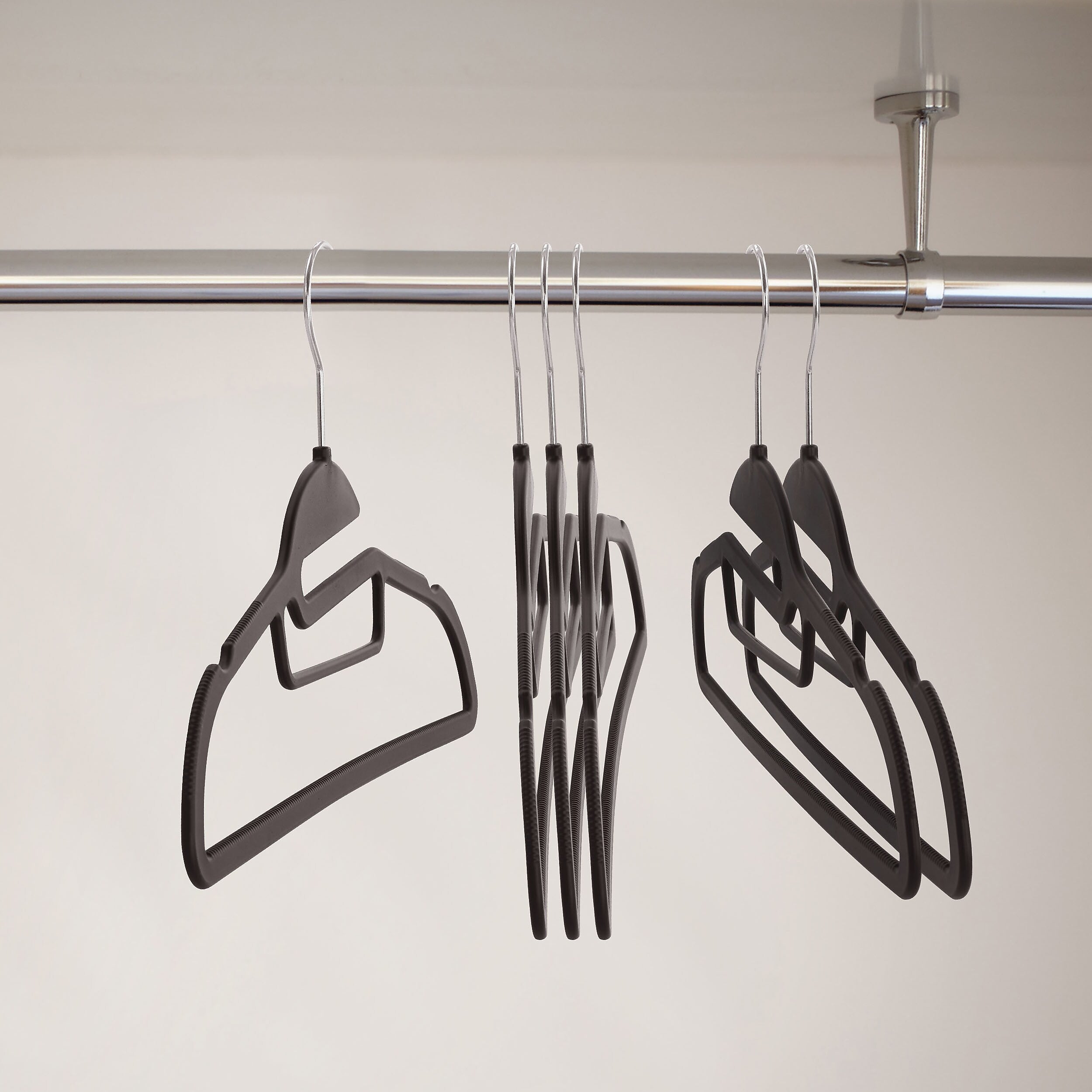 Elama Home Cloths Hanger, Non-Slip, 30 Piece Set (ELH-8RB30BLK)