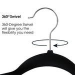 Elama Home Cloths Hanger, Slim Profile, 30 Piece Set (30PCHANGERBLACK)