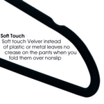 Elama Home Cloths Hanger, Slim Profile, 30 Piece Set (30PCHANGERBLACK)