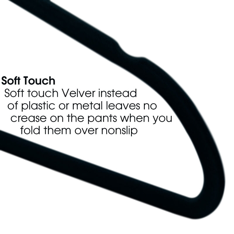 Elama Home Cloths Hanger, Slim Profile, 30 Piece Set (30PCHANGERBLACK)