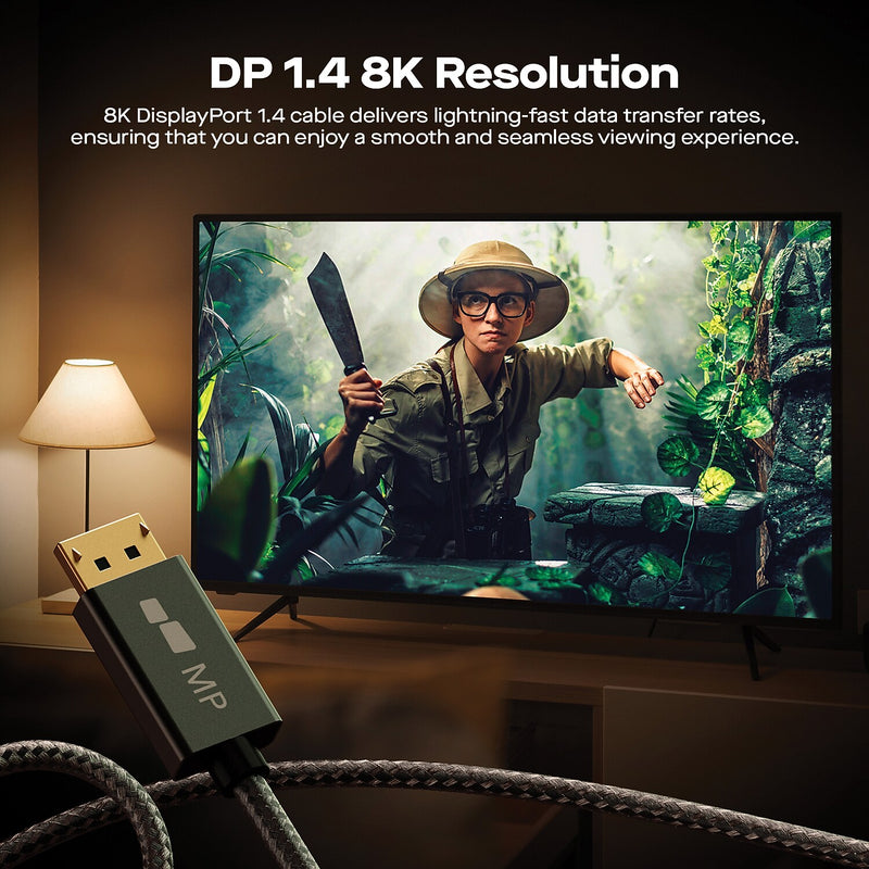 Mobile Pixels Inc. 6' 8K Display Port to Display Port Audio/Video Cable (MPX1001006P01)