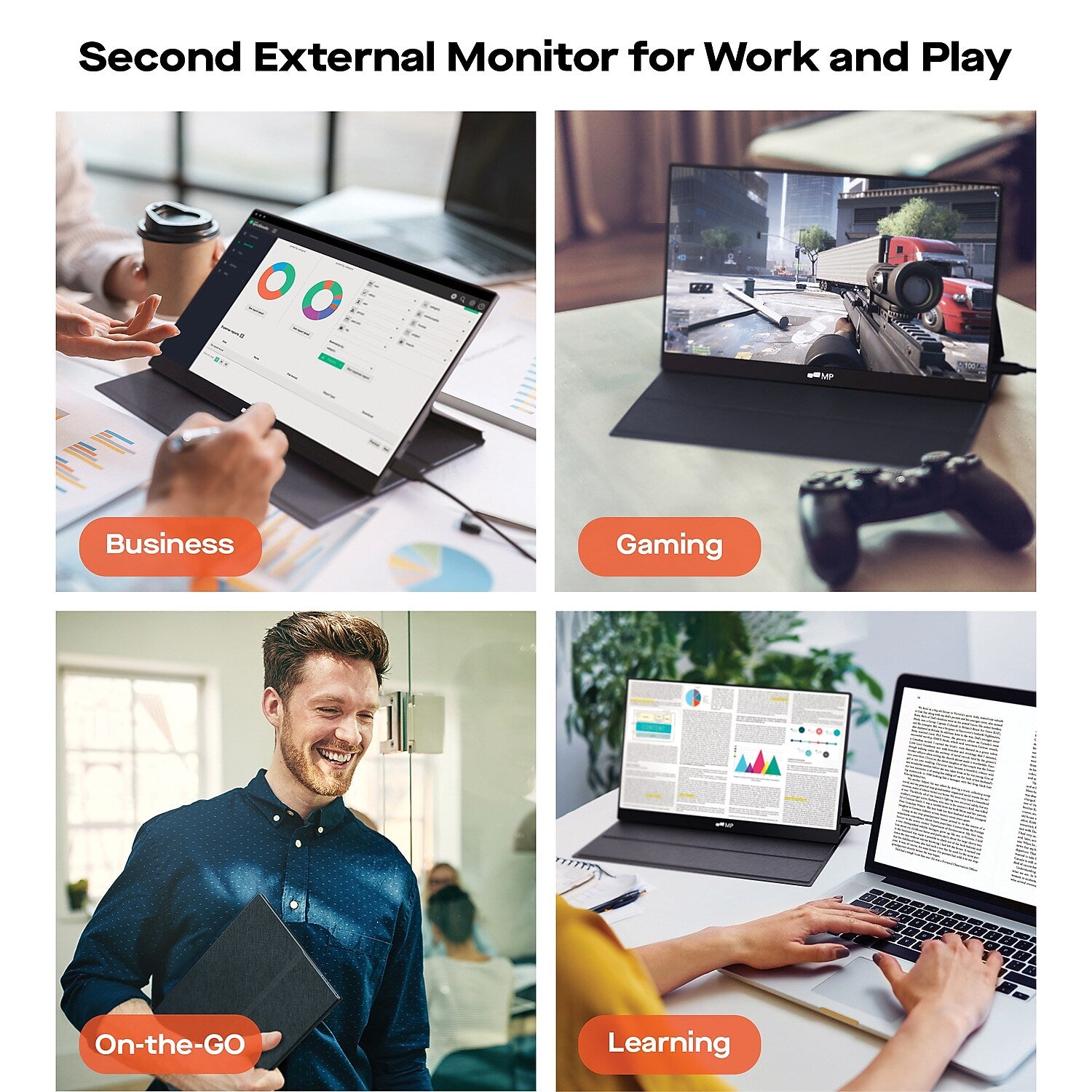 Mobile Pixels Inc. Fold 15.6" Monitor, Black (101-1010P01)