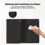 Mobile Pixels Inc. Anti-Slip PU Leather Desk Pad, 31.5" x 15.75", Graphite Black (115-1001P01)