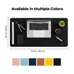 Mobile Pixels Inc. Anti-Slip PU Leather Desk Pad, 31.5" x 15.75", Graphite Black (115-1001P01)
