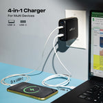 Mobile Pixels Inc. USB-C and USB-A Wall Charger, 100-Watt, Black (117-1001P01)