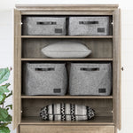 South Shore Versa 2-Door Armoire with Drawers, Weathered Oak (10607)