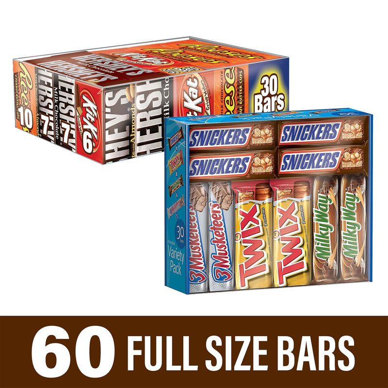 Hershey Chocolate Full Size Variety/Mar's Chocolate Full Size Variety, 2/Bundle (600-04055)