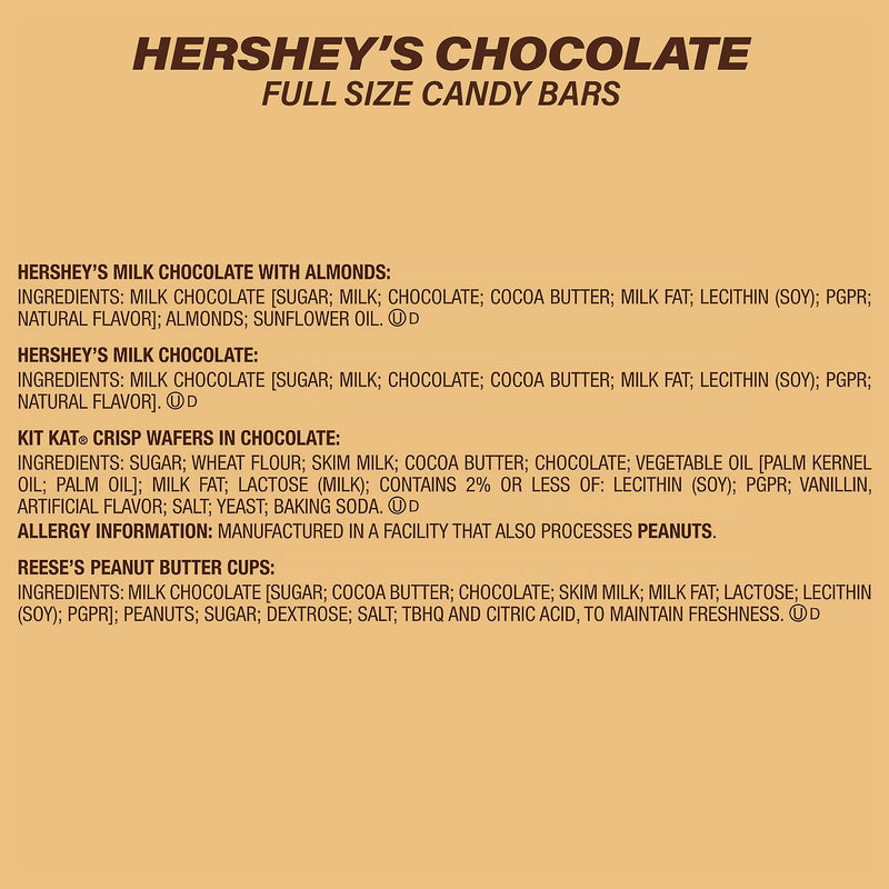 Hershey Chocolate Full Size Variety/Mar's Chocolate Full Size Variety, 2/Bundle (600-04055)