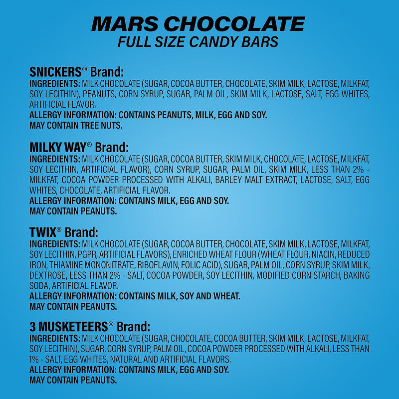 Hershey Chocolate Full Size Variety/Mar's Chocolate Full Size Variety, 2/Bundle (600-04055)