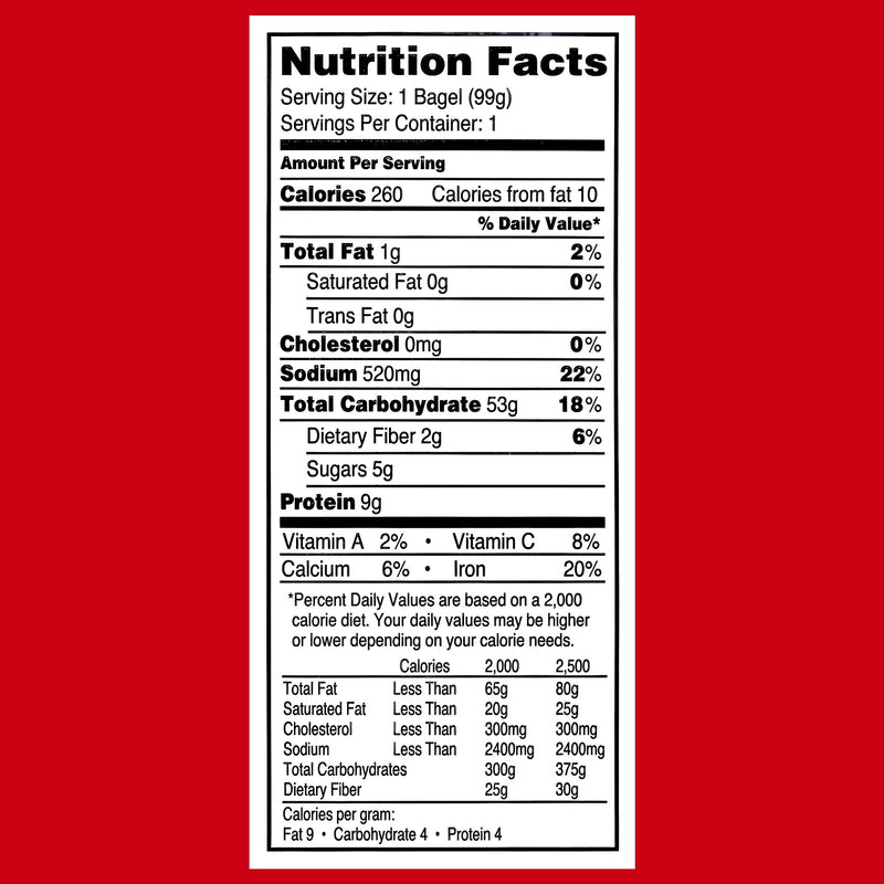 Burry Individually Wrapped Plain Bagel w/ Cream Cheese, 4.6 Oz, 6/Box (307-00370)