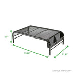 Mind Reader Ventilated Monitor Stand, Up to 24" Monitor, Black (MESHM-BLK)